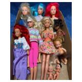 10 Vtg Barbie Dolls by Mattel & Hasbro