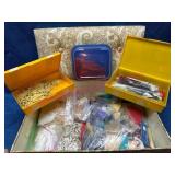 Beads, Porcupine Quills, & Supplies in Box