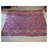 Purple Woven Fabric w/Striped Accents