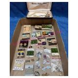 Vtg Earrings & Faux Pearl Necklace