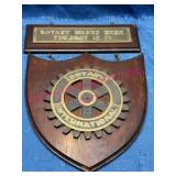 Old Rotary Int'l Wooden Wall Plaque (larger)