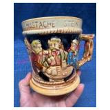 Ceramic Mustache Stein by Diesinger