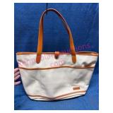 Jack Georges Canvas Bag w/ Leather Trim