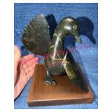 Inuit Stone Bird Sculpture on Wood Base