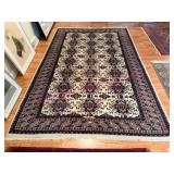 Hand-Knotted Wool Area Rug w/ Geometric Pattern