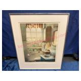 Dan Dallmann Litho Bath w/Open Window' 19×23