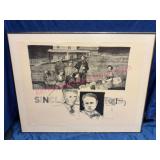Framed Etching Signed Ellinger, 1969