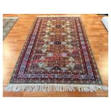 Handwoven Persian Wool Rug w/Geometric Patterns