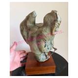 Inuit Eskimo Carved Sculpture on Wooden Base