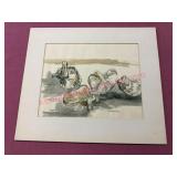 1967 Watercolor Painting by Tzaly Barnstone