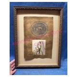 Framed Indian Artwork w/ Certificate Design