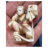 Carved Netsuke Depicting a Warrior