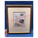 Framed Print w/ Two Women & Interior Scene
