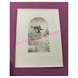 Etching Print w/ Signature & Date 1653