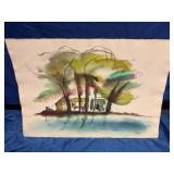Unframed R. K. Michael Watercolor 15x22