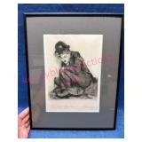 Framed Sketch Depicting Charles Chaplin