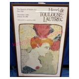 Framed 1985 Toulouse-Lautrec Poster