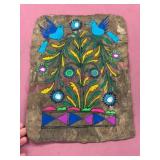 Painted Botanical & Birds on Handmade Paper