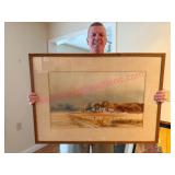 1968 Gerry Korte Watercolor Minnesota Farm