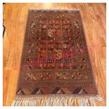 Handwoven Wool Rug w/ Intricate Geometric Patterns