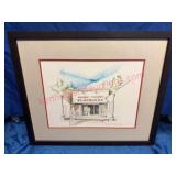 R. K. Michael Watercolor 'Brown Co Playhouse'