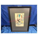 1967 Hilary Tyson Insect Mask' Watercolor