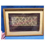 Framed Floral Cutout in Wooden Frame