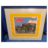 1969 Bill Ellingson Lithograph Red Cloud #2'