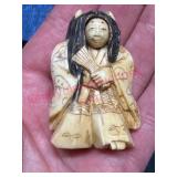 Netsuke Rotating Face Carving in Bone