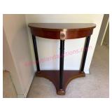 Half-Round Console Table w/Wood & Metal