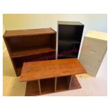 Office Furniture w/ Shelving & Filing Cabinet