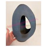 Japanese Blue Ceramic Vase w/ Openwork Design