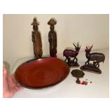 Decorative Items Including Bowl & Figurines