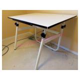 SafCo White Drafting Table w/ Adjustable Legs