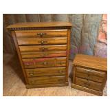 Two-Piece Oak Dresser & Nightstand