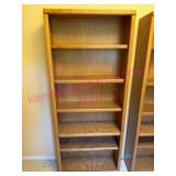 Oak Bookshelf w/ 6 Adjustable Shelves