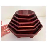 Mid-Century Korean Wooden Nesting Trays