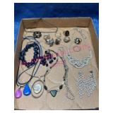 Jewelry Lot w/Necklaces & Rings