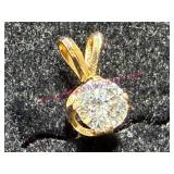 14k Gold 3/4-Carat Diamond Pendant
