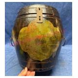 1800s Chinese Decorative Rice Barrel