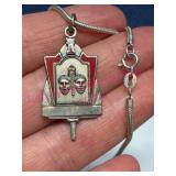 Sterling Silver Pendant w/21in Chain 13.1g