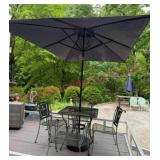 Metal Outdoor Patio Set w/6x10 Umbrella