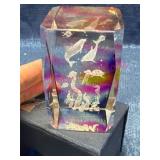 Crystal Block w/ Etched Marine Life Motif