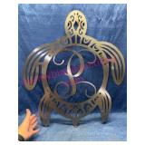 Metal Turtle Decor w/ Intricate Design