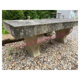 Heavy Limestone Bench w/ 2002 Marking