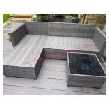 Lightweight Petite Patio Chaise w/Wicker Frame