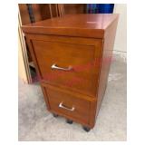 Two Drawer File Cabinet on Wheels