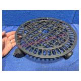 Round Metal Plant Caddy w/Wheels