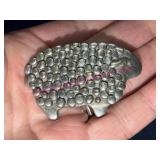 1978 Guyot Pewter Sheep Brooch Pin