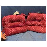 2 Longaberger Traditional Red Cushions